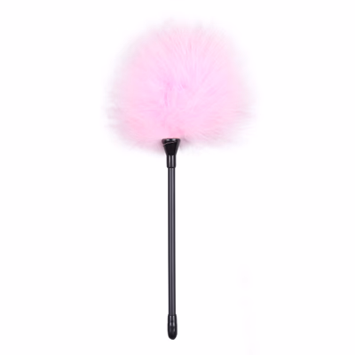 Feather club, pink flared tip, total length 27cm