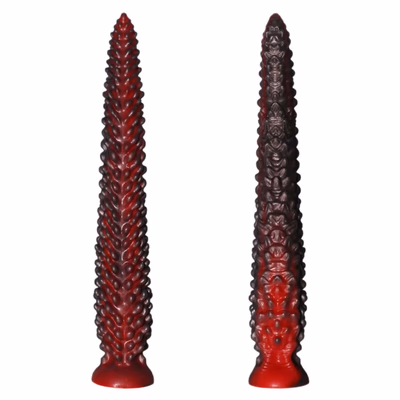 Spiral-shaped liquid silicone dildo