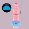 Female glow-in-the-dark crystal twisted anal plug