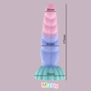 Female glow-in-the-dark crystal twisted anal plug