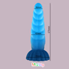 Female glow-in-the-dark crystal twisted anal plug