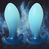 Irregularly shaped liquid silicone anal plug