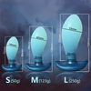 Irregularly shaped liquid silicone anal plug