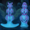 Pull-bead anal plug liquid silicone manual anal dilator sex toy