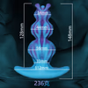 Pull-bead anal plug liquid silicone manual anal dilator sex toy