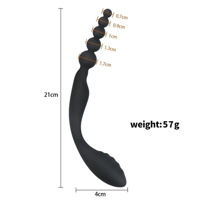 ultra smooth medical grade silicone double header anal toys for butt-play