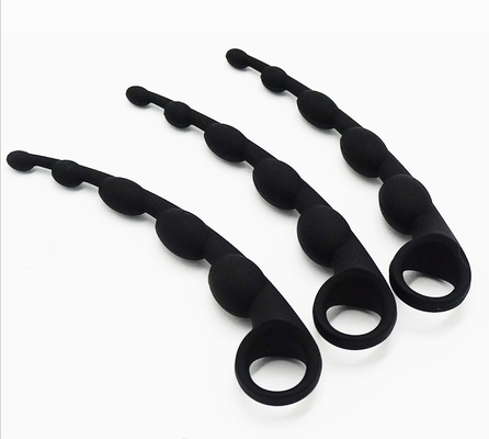 Unique Seamless Curve Extra Long Silicone Anal Beads Butt Plug Toys for beginner