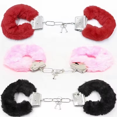 Furry Menottes Metal Handcuffs For S M Game Toys Or Halloween Costumes