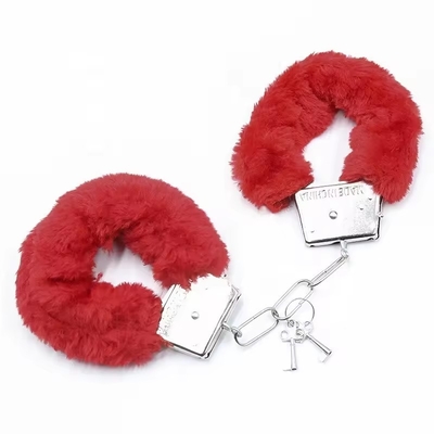 Furry Menottes Metal Handcuffs For S M Game Toys Or Halloween Costumes