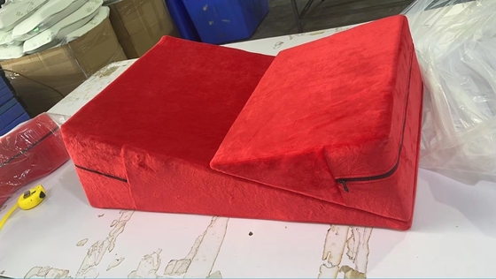 Red Sexy Furniture High Durability Foam Position Pillow For Comfortable Position Between Couple