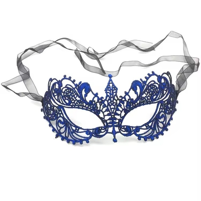 Satin Ribbon Earloop Hot Stamping Lace Eye Masks Roleplay Masks For Parties