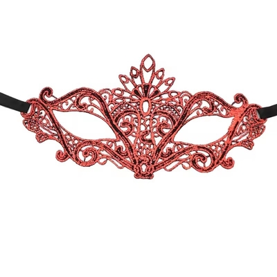 Satin Ribbon Tied Adult Polyester Hot Stamping Colored Cosplay Masks For Cosplay Parties