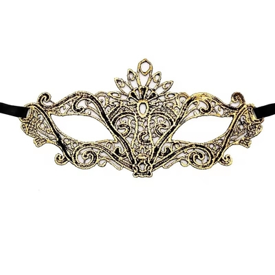 Satin Ribbon Tied Adult Polyester Hot Stamping Colored Cosplay Masks For Cosplay Parties