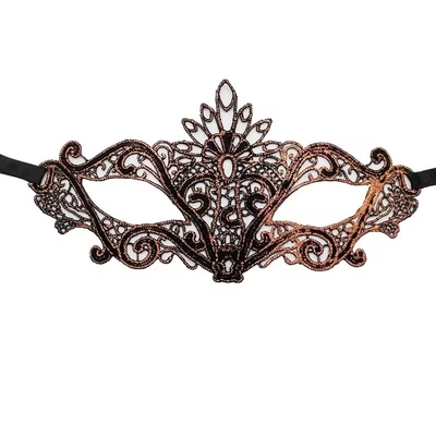 Satin Ribbon Tied Adult Polyester Hot Stamping Colored Cosplay Masks For Cosplay Parties