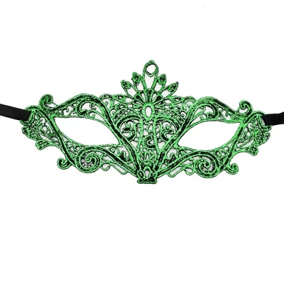 Satin Ribbon Tied Adult Polyester Hot Stamping Colored Cosplay Masks For Cosplay Parties