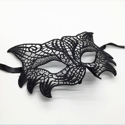 Halloween Scary Masquerade Decorative Roleplay masks Polyester Party Mask with Satin Ribbon