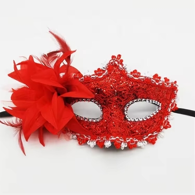 Multi Colored Rigid Plastic and Satin Ribbon Roleplay Masks