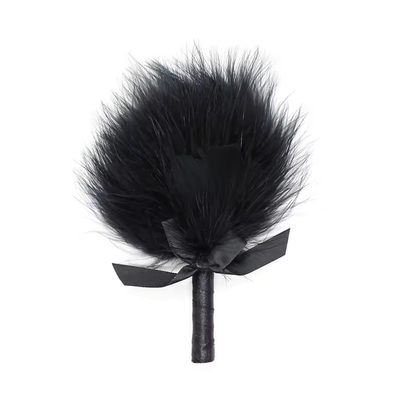 Black Luxury Feather tickler with Feathers And Plastic Handle Feathers