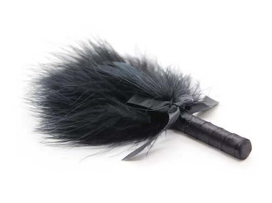 Black Luxury Feather tickler with Feathers And Plastic Handle Feathers