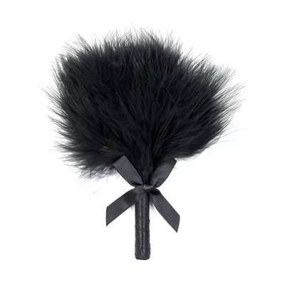 Black Luxury Feather tickler with Feathers And Plastic Handle Feathers