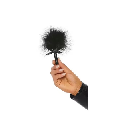 Black Luxury Feather tickler with Feathers And Plastic Handle Feathers