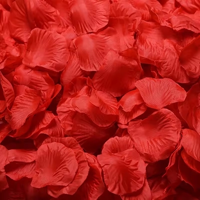 100pcs Red Rose Petals In Organza Bag Romantic Petals Accessories Creating Lovely Moment For Lovers