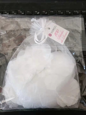 45x45mm White Color Polyester Sweet Petals Party Decoration Accessories For Wedding Ceremony
