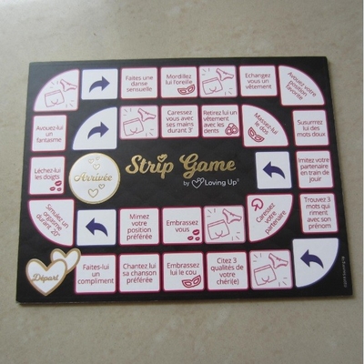 2mm Thickness Game Cardboard Accessories Both Sides With Customized Printing For Couples
