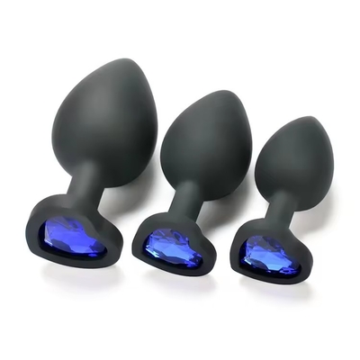 Smooth Finish Butt Plugs With Heart Crystal Jewelry Anal Toys Kits Diamond Anal Plugs For Sex Games