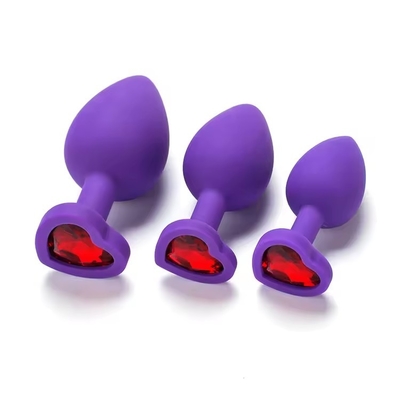 Smooth Finish Butt Plugs With Heart Crystal Jewelry Anal Toys Kits Diamond Anal Plugs For Sex Games