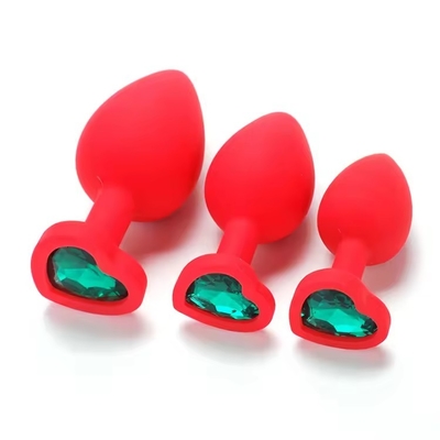 Smooth Finish Butt Plugs With Heart Crystal Jewelry Anal Toys Kits Diamond Anal Plugs For Sex Games