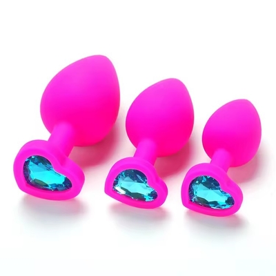 Smooth Finish Butt Plugs With Heart Crystal Jewelry Anal Toys Kits Diamond Anal Plugs For Sex Games