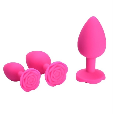 High Quality Silicone Rose Butt Plugs Anal Toys Prostate Massager For Men Women Musturbation