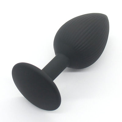 Solid Button With Lines Pattern Silicone Anal Plugs Anal Toys Inspire New Pleasurement Experience