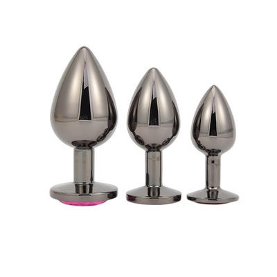 Luxury Gun Color Metal Anal Toys Set Anal Plugs Set Anal Stimulator For Men Masturbation