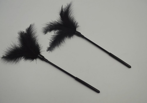 Sensitivity Soft Feather Tickler for Bdsm Games Black