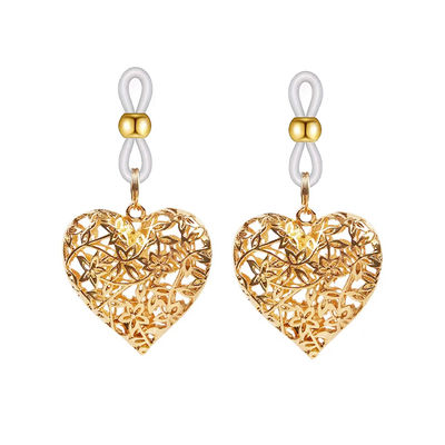 heart-shaped nipple clamps, SM nipple clamps, nipple-free holeless nipple ring, nipple clamp, butt clamping