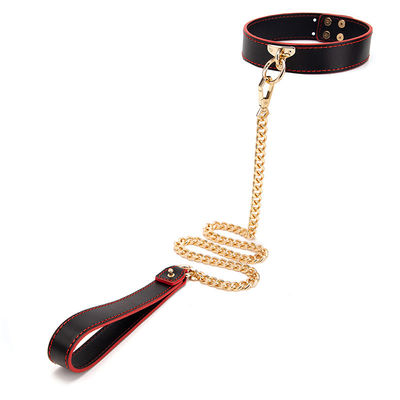 SM Bondage Collars with Chain Black