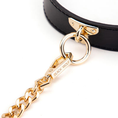 SM Bondage Collars with Chain Black