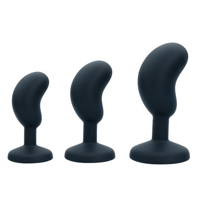 Hot Selling Strong Curved Silicone Anal Toys With Round Crystal Diamond Prostate Stimulator For Men