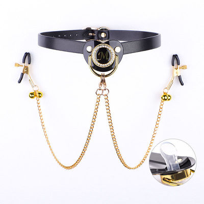 ADBL Soft Silicone teat nipple clamps with chain and bell
