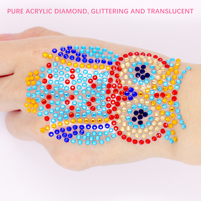 Colorful disposable diamond decorated sticker - Owl pattern
