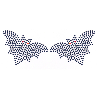 Black disposable diamond decorated sticker - Bat pattern