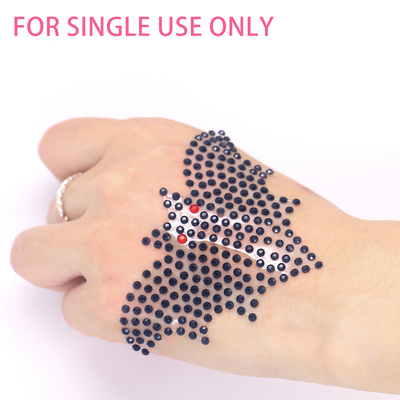 Black disposable diamond decorated sticker - Bat pattern