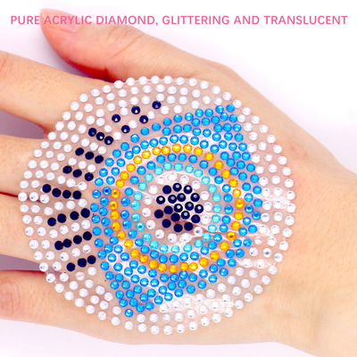 Blue disposable diamond decorated sticker - Eyes pattern