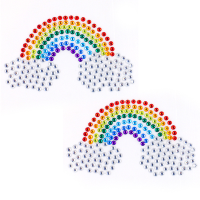 Rainbow disposable diamond decorated sticker - Rainbow pattern