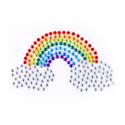 Rainbow disposable diamond decorated sticker - Rainbow pattern