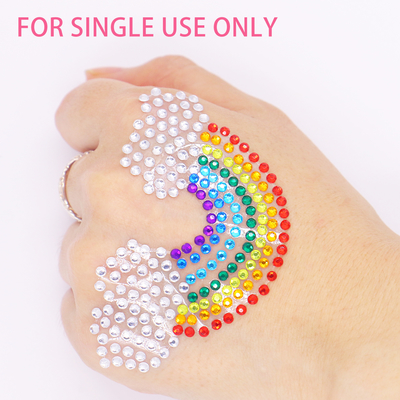 Rainbow disposable diamond decorated sticker - Rainbow pattern