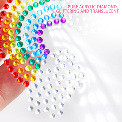Rainbow disposable diamond decorated sticker - Rainbow pattern