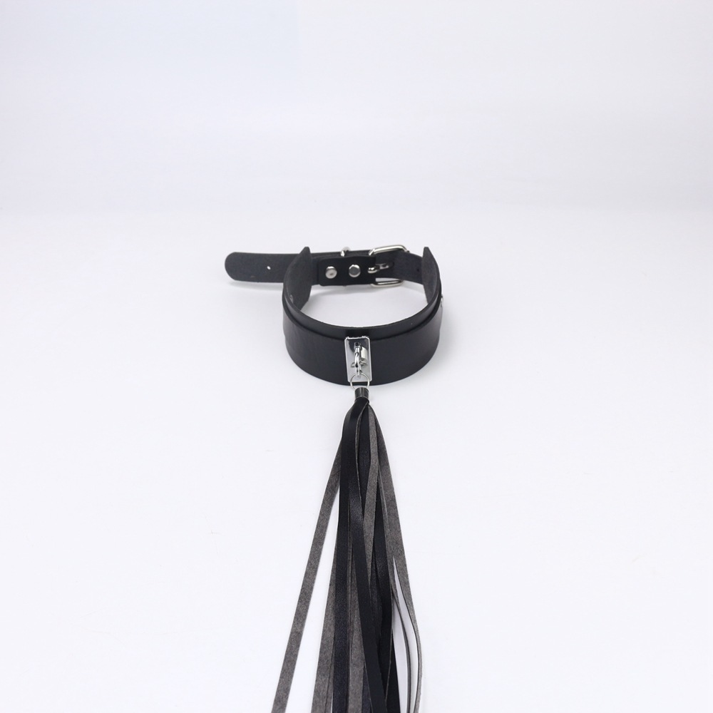 Adjustable Boundless Leather Collar and Leash - double layer